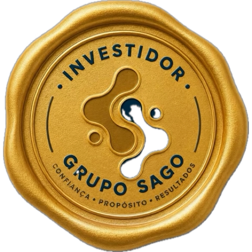 Selo Grupo SAGO: Confiança, Propósito, Resultados